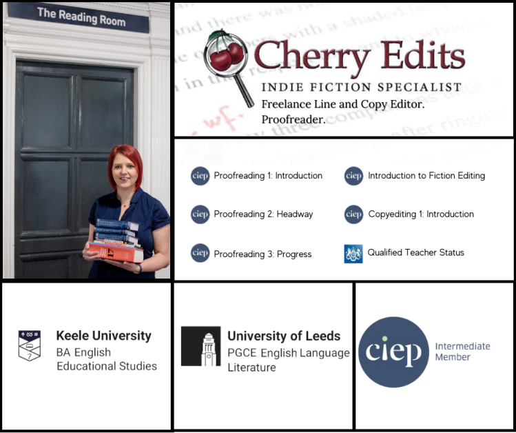 Claire Cronshaw training credentials. Proofreading 1–3 CIEP; Fiction Editing CIEP, Copyediting 1 CIEP, Qualified Teacher Status. BA from Keele and PGCE from Leeds. CIEP Intermediate Member