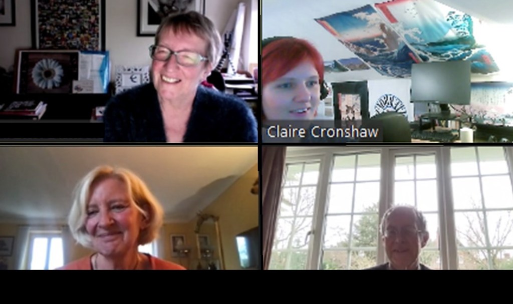 Screenshot of a talk to a writers group