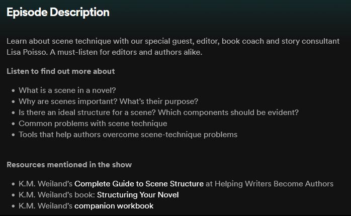 Episode description for Scene Technique with Lisa Poisso